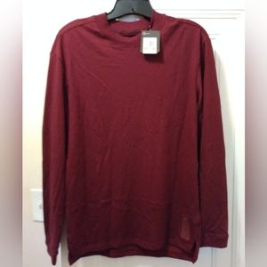 Men's size sm/ch long sleeve tee shirt by under armour burgundy by under armour.